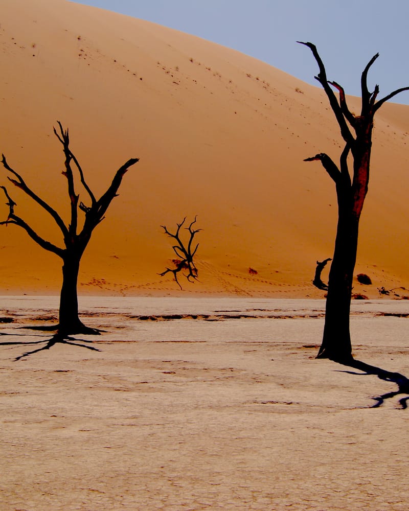 Namibia: Dünen und dunkler Himmel